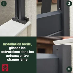 Kit 16 entretoises pour 6 lames persiennes Neva Klikstrom noir