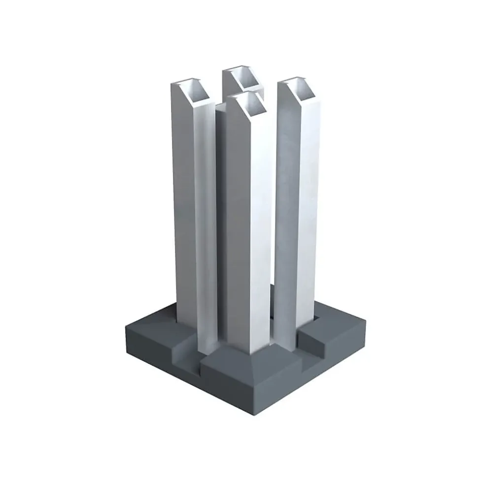 Kit Clôture Ajourée Aluminium OLINDA Anthracite 5,5x1,8m Poteaux sur Platines - Dimension des Lames : 21x100x1780 mm