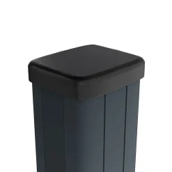 Kit Clôture Aluminium Ajourée sur Muret OLINDA Anthracite 14,68x1,2m - Lames ajourées 21x45x1780 mm - Brise Vue - Palissade