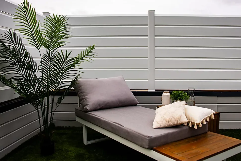 Kit clôture CLOSEA pvc blanc ral 9010 LG: 1M x HT: 0M82