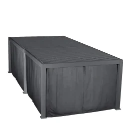 Kit de rideaux moustiquaire avec rail pour pergola Evora 6 x3.6 M graphite