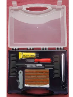 Kit réparation Pneu Tubeless Auto Moto 4x4 + 20 Mèches pré encollées