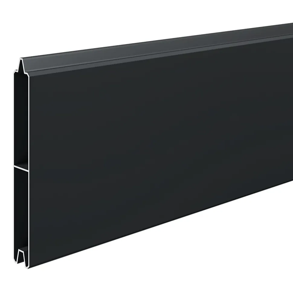 Lame de clôture pour pose emboîtée en aluminium anthracite Neva Klikstrom, L.179,8 x H.15,7 x ép.2,1 cm
