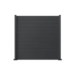 Lame de clôture pour pose emboîtée en aluminium anthracite Neva Klikstrom, L.179,8 x H.15,7 x ép.2,1 cm