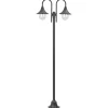 Lampadaire de jardin - vidaXL - 220 cm - Aluminium - 2 lanternes - Bronze