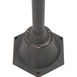 Lampadaire de jardin - vidaXL - 220 cm - Aluminium - 2 lanternes - Bronze