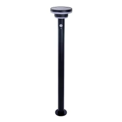 Lampadaire solaire LED NORA piquet de terre exterieur metal plastique noir LED integree luminaire moderne jardin