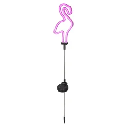 Lampe à piquer extérieur LED à énergie solaire IP44 0.3 W Vert H.86,5 x l.13cm blanc et noir
