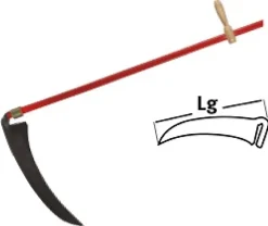 Leborgne Faux à broussailles - 55 cm - manche métal