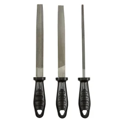 Lime vendue par 3 SF19 double face acier T8 200mm poignée noir