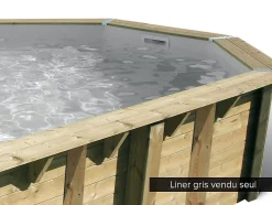 Liner seul Gris pour piscine bois Océa 5,50 x 3,55 x 1,20 m - Ubbink