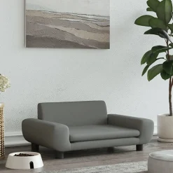 Lit pour chien gris foncé 70x45x33 cm velours