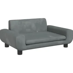 Lit pour chien gris foncé 70x45x33 cm velours