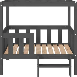 Lit pour chien Gris 95,5x73,5x90 cm Bois de pin solide