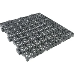 Lot 200 dalles en PVC renforcé, Gris Foncé, 33x33x2cm (22m²) - Piscines, garages, ateliers, zones humides, passages de véhicules