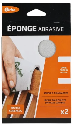 Lot 2 éponges abrasives grains panachés