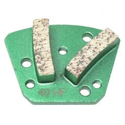 Lot 6 Segment diamanté Vert pour sols durs (Grain : 30/40-M6). Pièce diamantée pour le polissage et dégrossissage des sols durs