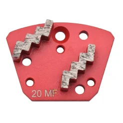 Lot 6 Segment diamanté ZigZag pour l'élimination des revêtements durs et épais (Grain : 16/20). Pour le polissage des sols moyens