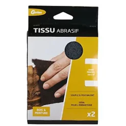 Lot 2 tissus abrasif bois et peinture grains panachés gros et fin Gerlon