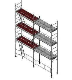 Lot échafaudage façadier diam 42 mm - 59.5 m2 - acier galvanisé
