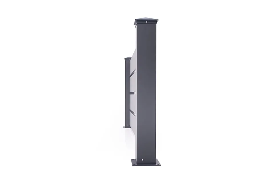 Lot de 3 clôtures aluminium 1,9m VOGEL H.90cm gris