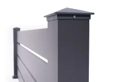 Lot de 3 clôtures aluminium 1,9m VOGEL H.90cm gris