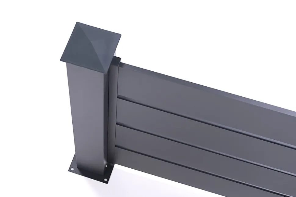 Lot de 3 clôtures aluminium 1,9m VOGEL H.90cm gris
