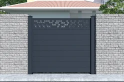 Lot de 3 clôtures aluminium 1,9m ADULA H.170cm gris