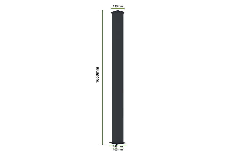 Lot de 3 clôtures aluminium 1,9m ADULA H.170cm gris