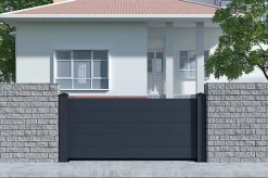 Lot de 5 clôtures aluminium 1,9m NIESEN H.90cm Gris