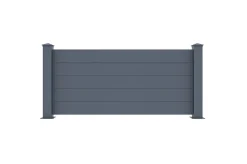 Lot de 5 clôtures aluminium 1,9m NIESEN H.90cm Gris