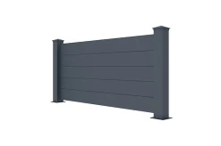 Lot de 5 clôtures aluminium 1,9m NIESEN H.90cm Gris