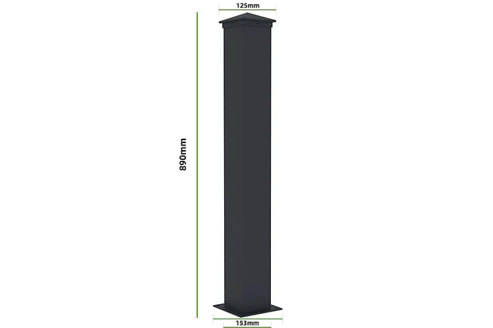 Lot de 5 clôtures aluminium 1,9m NIESEN H.90cm Gris