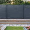 Lot de 2 clôtures aluminium 1,9m LIFE H.170cm gris