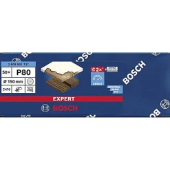 Lot de 50 disques abrasives multitrous Expert C470 150mm G80 - BOSCH - 2608901137