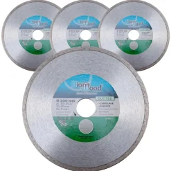 Lot de 3 disques diamant 200 x Al. 30/25,4/22,23 x Ht. 5 mm carrelage, faïence - CUTTER - Diamwood