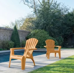 Lot de 2 Fauteuils adirondack Ocre