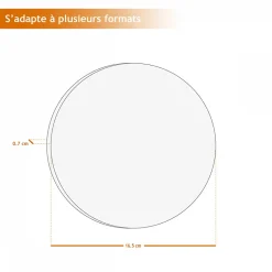 Lot de 5 filtres à charbon actif pour composteur, poubelle à compost - Rond - Linxor