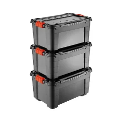 Lot de 3 malles de rangement 40L Tontarelli avec couvercles