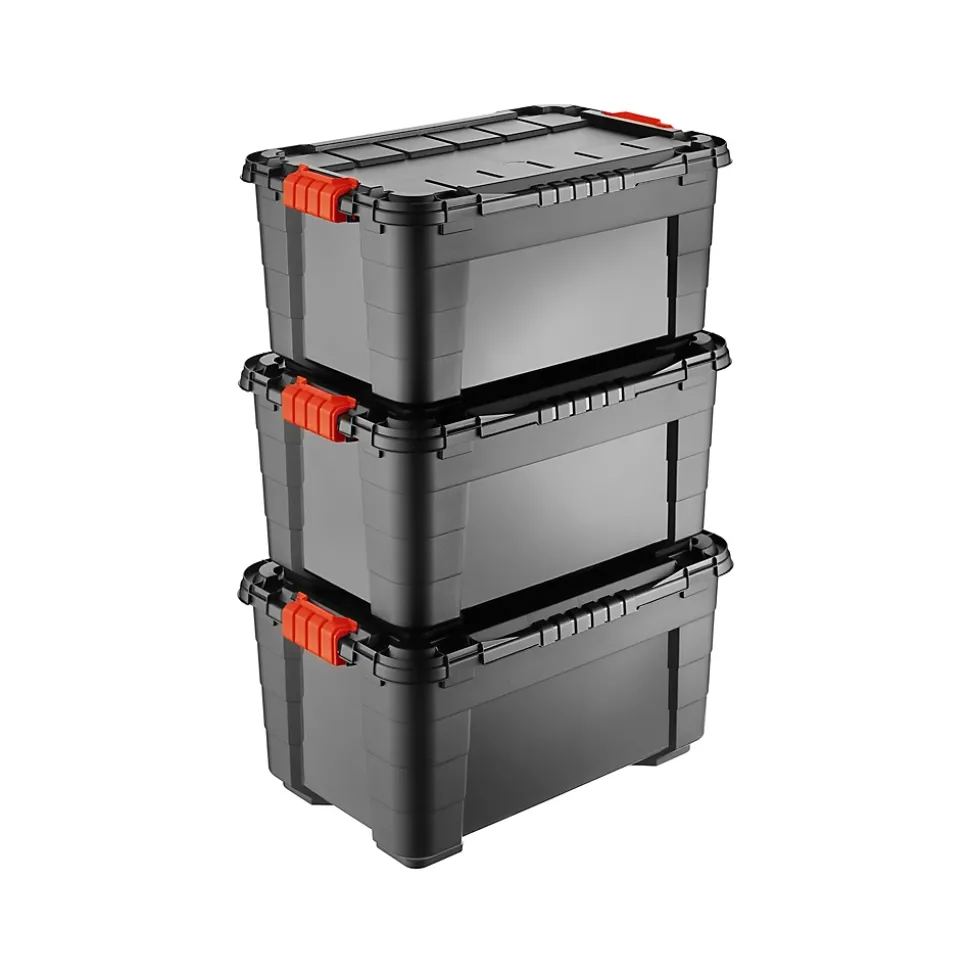 Lot de 3 malles de rangement 40L Tontarelli avec couvercles