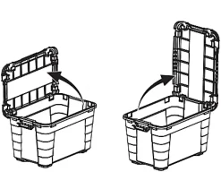 Lot de 3 malles de rangement 40L Tontarelli avec couvercles