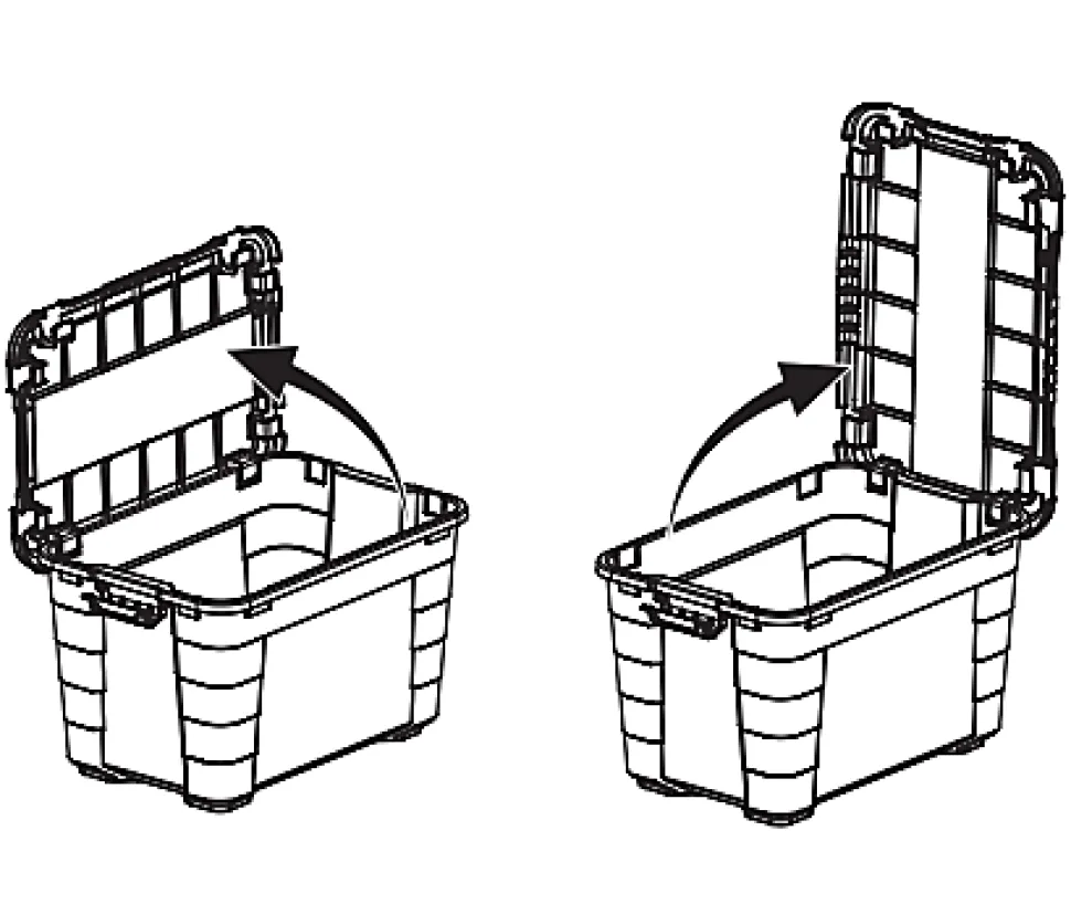 Lot de 3 malles de rangement 40L Tontarelli avec couvercles