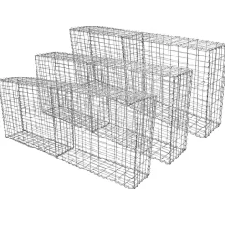 Lot de 6 Paniers de Gabions 100cm x 80cm x 30cm