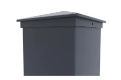 Lot de 4 poteaux EIFEL 15x15 en alu H.190cm - Gris anthracite