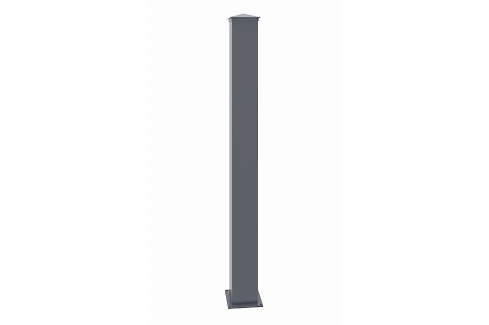 Lot de 2 poteaux EIFEL 15x15 en alu H.166cm - Gris anthracite