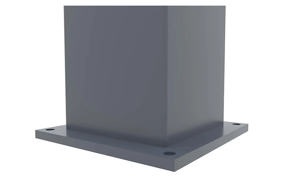 Lot de 2 poteaux EIFEL 15x15 en alu H.166cm - Gris anthracite