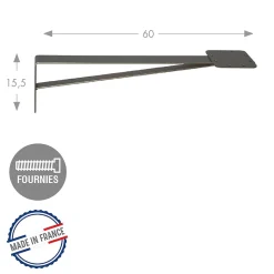 Louis Moulin Equerre de fixation pour girouette - 60 cm - Acier époxy