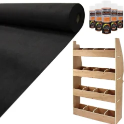 11m² Doublure Intérieure Feutre Noir & Rangement MDF pour Berlingo