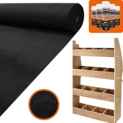 11m² Doublure Intérieure Feutre Noir & Rangement MDF pour Berlingo