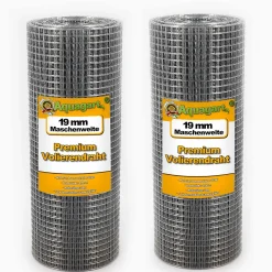 180m x 0,5 m grillage pour volière, grille métallique, grillage soudé 19mm Aquagart